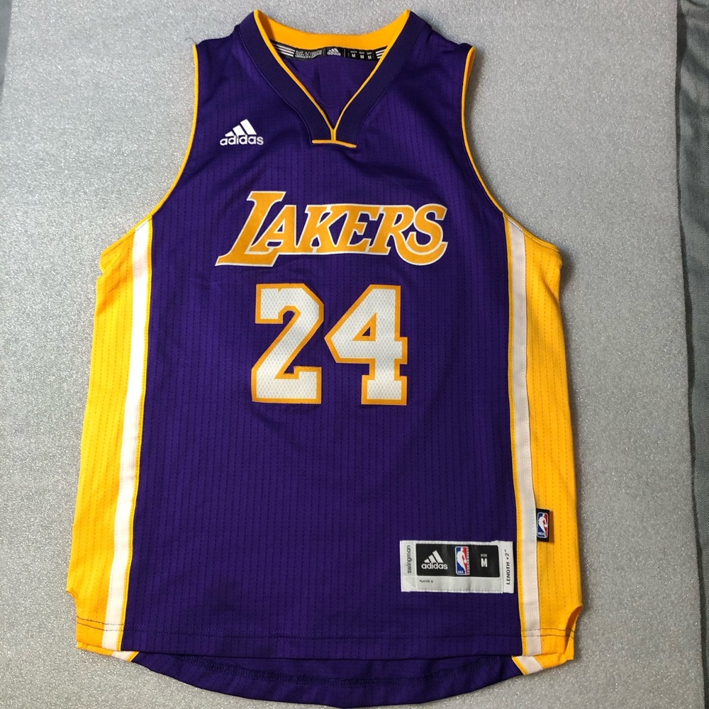 Adidas NBA Swingman Kobe Bryant #24 Los Angeles Lakers Jersey Youth Medium +2”